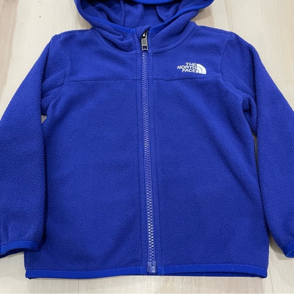 The North Face Baby Toddler 18-24 Month Glacier Fleece Full Zip Hood Blue - Picture 2 of 8